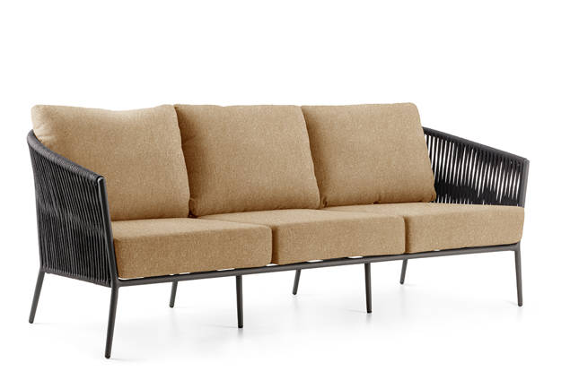 Kapstadt 3er Loungebank Aluminium