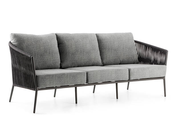 Kapstadt 3er Loungebank Aluminium