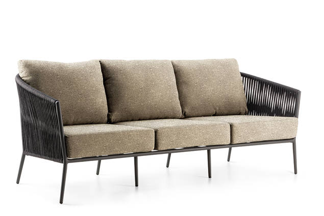 Kapstadt 3er Loungebank Aluminium