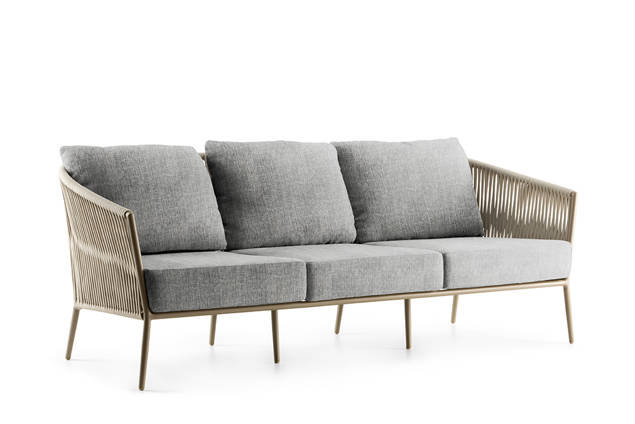 Kapstadt 3er Loungebank Aluminium