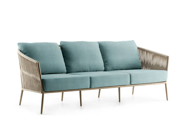 Kapstadt 3er Loungebank Aluminium