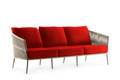 Kapstadt Banc lounge 3 places aluminium