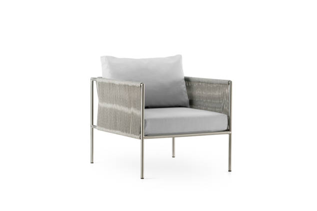 Rügen Fauteuil lounge acier inoxydable