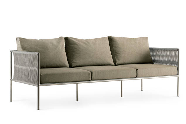 Rügen Banc lounge 3 places acier inoxydable