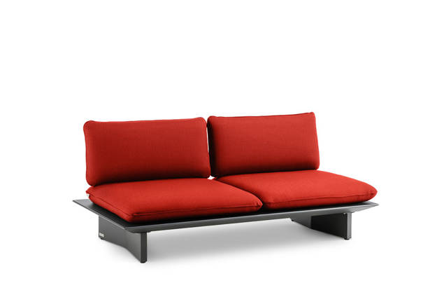 Manhattan 2er Loungebank Aluminium