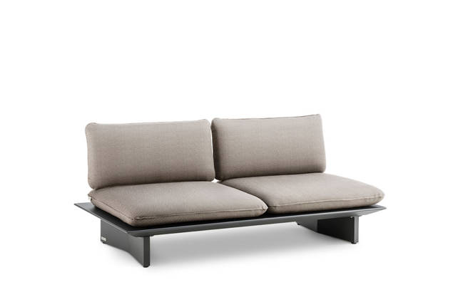 Manhattan 2er Loungebank Aluminium