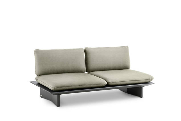 Manhattan Banc lounge 2 places aluminium