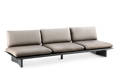 Manhattan 3er Loungebank Aluminium