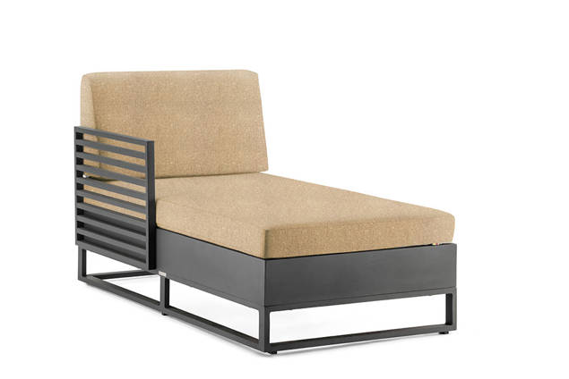 Miami Chaise Longue rechts Aluminium