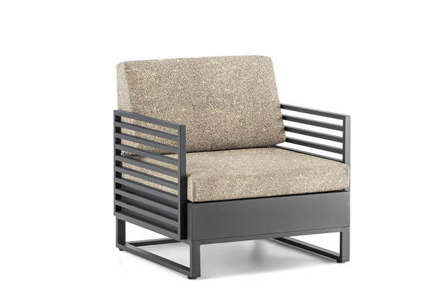 Miami Fauteuil lounge avec accoudoirs aluminium