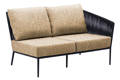 Kapstadt 2er Loungebank links Aluminium