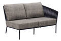 Kapstadt 2er Loungebank links Aluminium