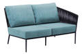 Kapstadt 2er Loungebank links Aluminium