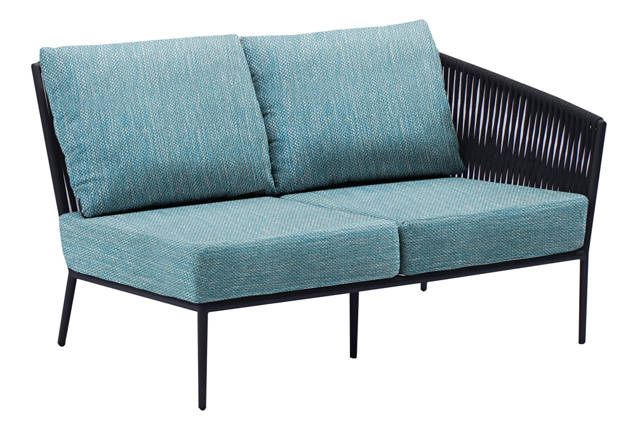 Kapstadt 2er Loungebank links Aluminium