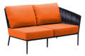 Kapstadt 2er Loungebank links Aluminium