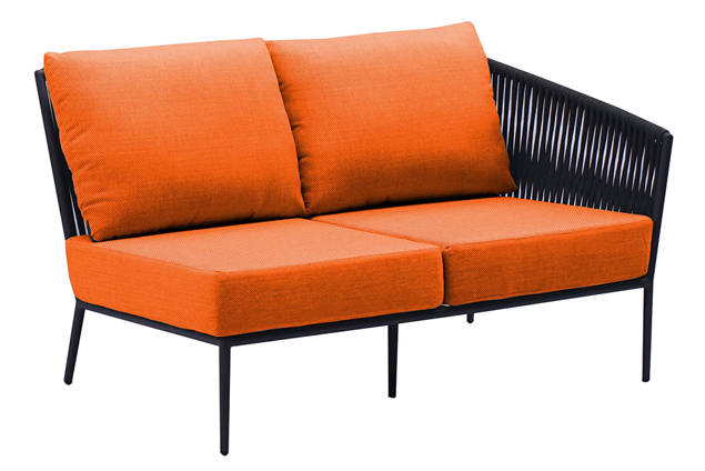 Kapstadt 2er Loungebank links Aluminium