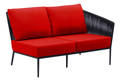 Kapstadt 2er Loungebank links Aluminium