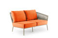 Kapstadt 2er Loungebank links Aluminium