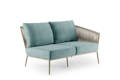 Kapstadt 2er Loungebank links Aluminium