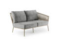Kapstadt Banc lounge 2 places gauche aluminium