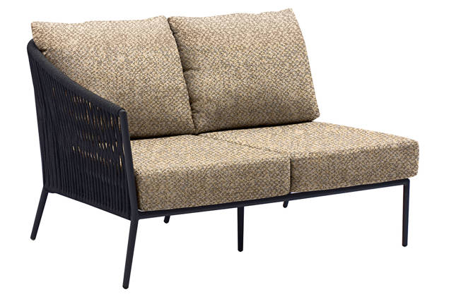 Kapstadt Banc lounge 2 places droite aluminium