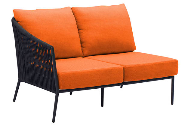 Kapstadt Banc lounge 2 places droite aluminium