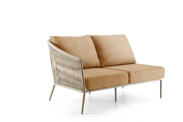 Kapstadt Banc lounge 2 places droite aluminium