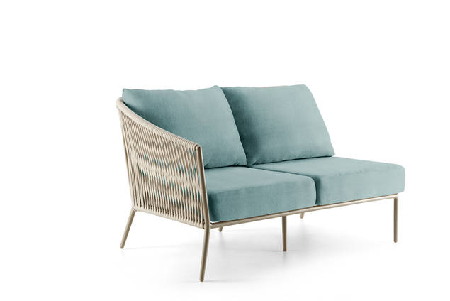 Kapstadt Banc lounge 2 places droite aluminium