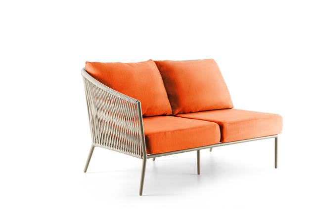 Kapstadt Banc lounge 2 places droite aluminium