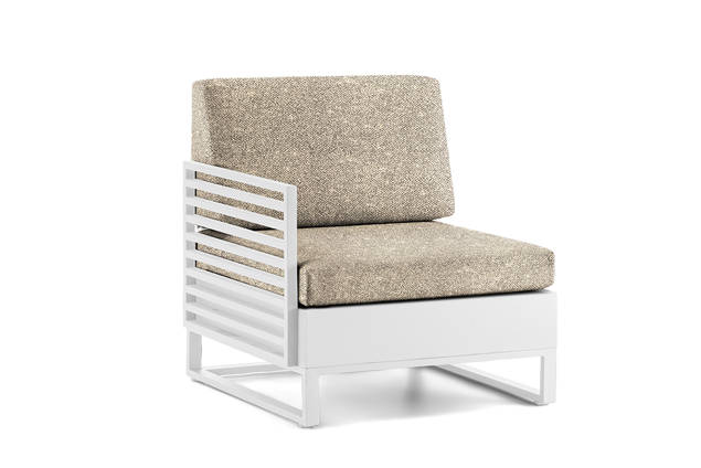 Miami Loungesessel rechts Aluminium