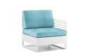 Miami Fauteuil lounge gauche aluminium