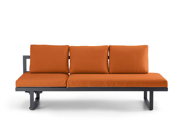 Tosca Banc lounge dînatoire 3 places aluminium