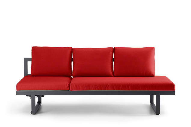 Tosca Banc lounge dînatoire 3 places aluminium