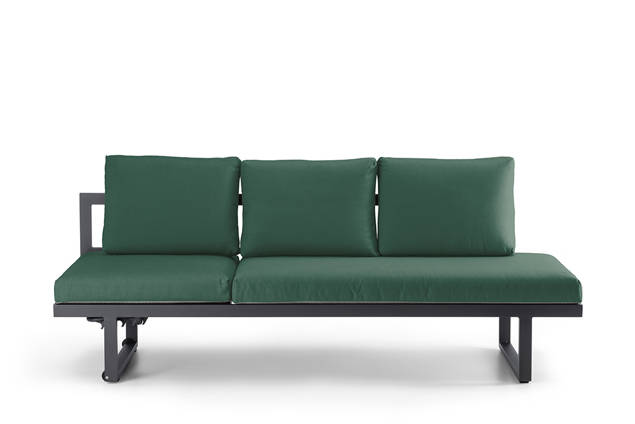 Tosca Banc lounge dînatoire 3 places aluminium