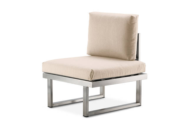 Tosca Fauteuil lounge dînatoire acier inoxydable