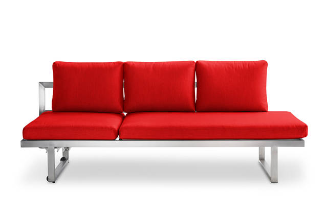 Tosca Banc lounge dînatoire 3 places acier inoxydable