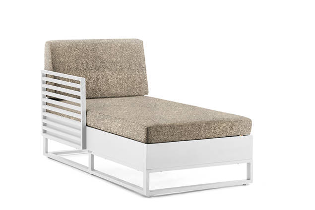 Miami Chaise Longue rechts Aluminium
