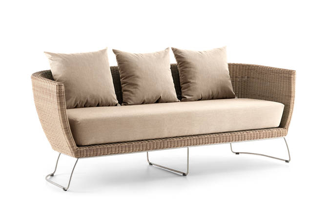 Madonna II 3er Loungebank Rattan