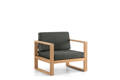 Madeira Fauteuil lounge avec accoudoirs bois