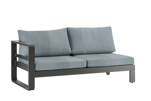 Split 2er Loungebank rechts Aluminium