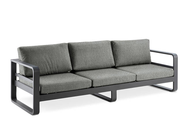 Split 3er Loungebank Aluminium