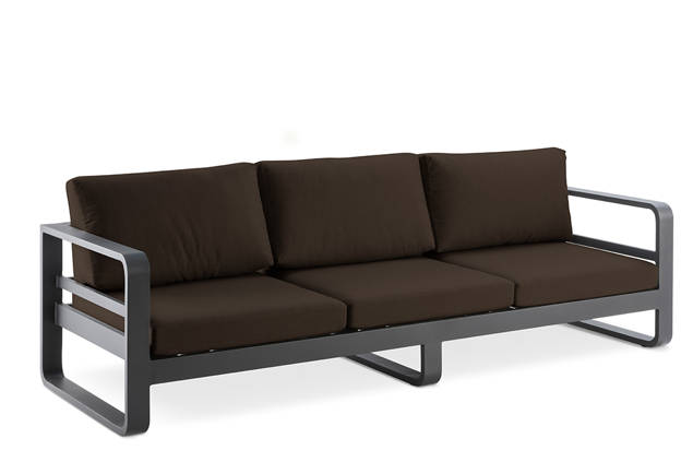 Split 3er Loungebank Aluminium