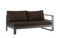 Split 2er Loungebank links Aluminium