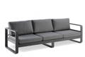 Split 3er Loungebank Aluminium