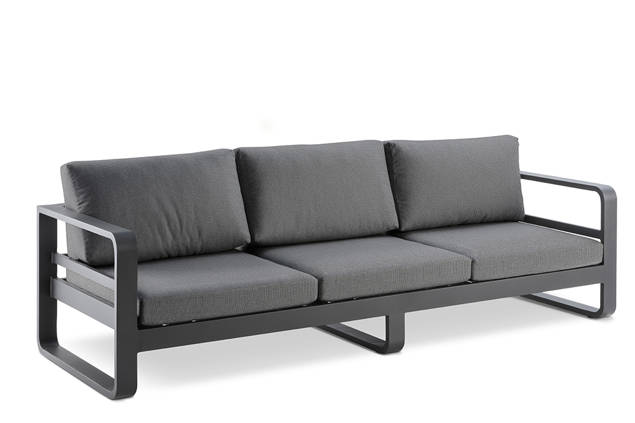 Split 3er Loungebank Aluminium