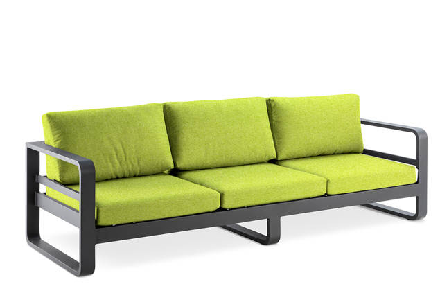 Split 3er Loungebank Aluminium