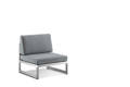 Rubin Loungesessel Edelstahl 