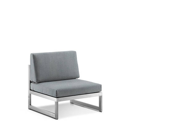 Rubin Fauteuil lounge acier inoxydable