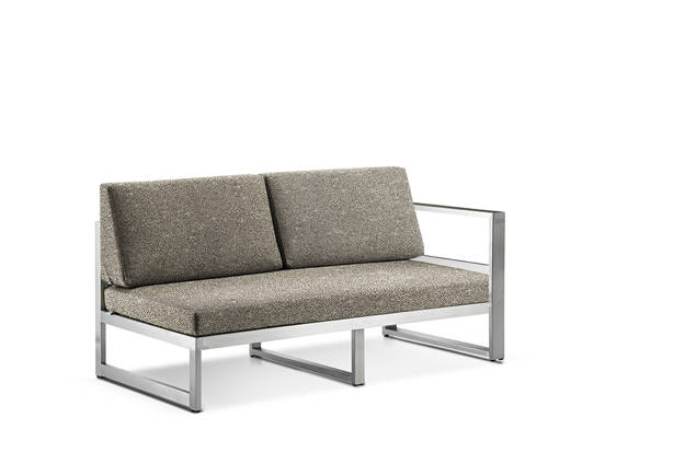 Rubin Banc de lounge 2 places gauche acier inoxydable
