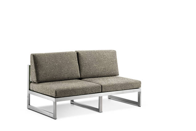 Rubin Banc de lounge 2 places acier inoxydable
